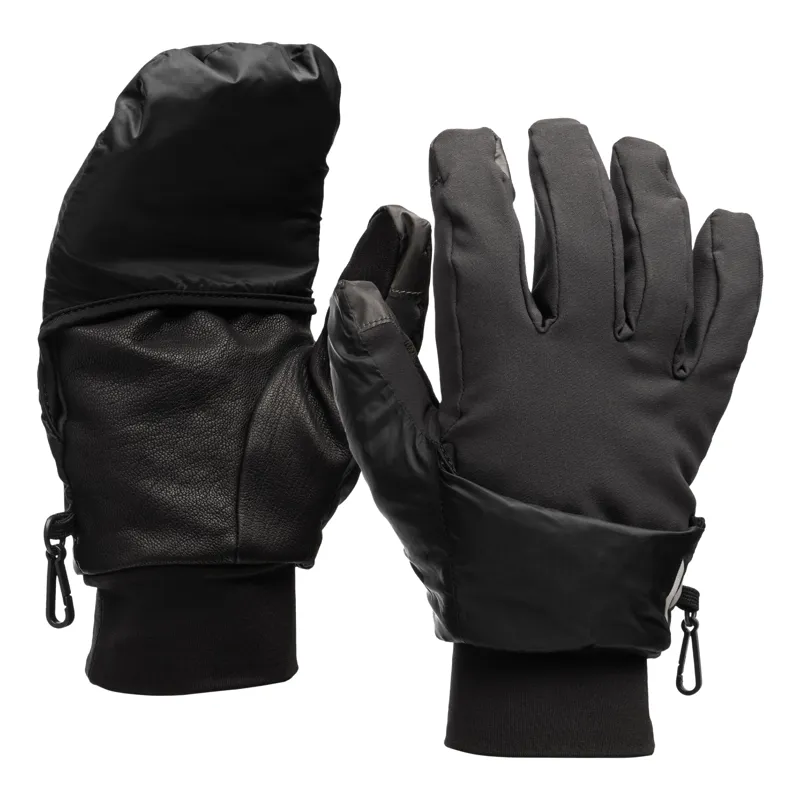 Black Diamond Wind Hood Softshell Gloves - Smoke Grey Insulated Gloves